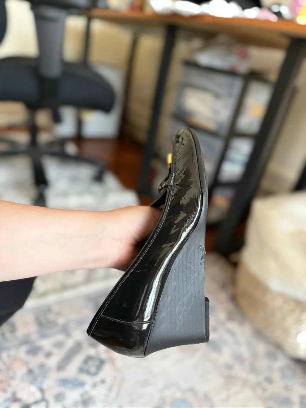 Lauren Ralph Lauren black wedges size 9